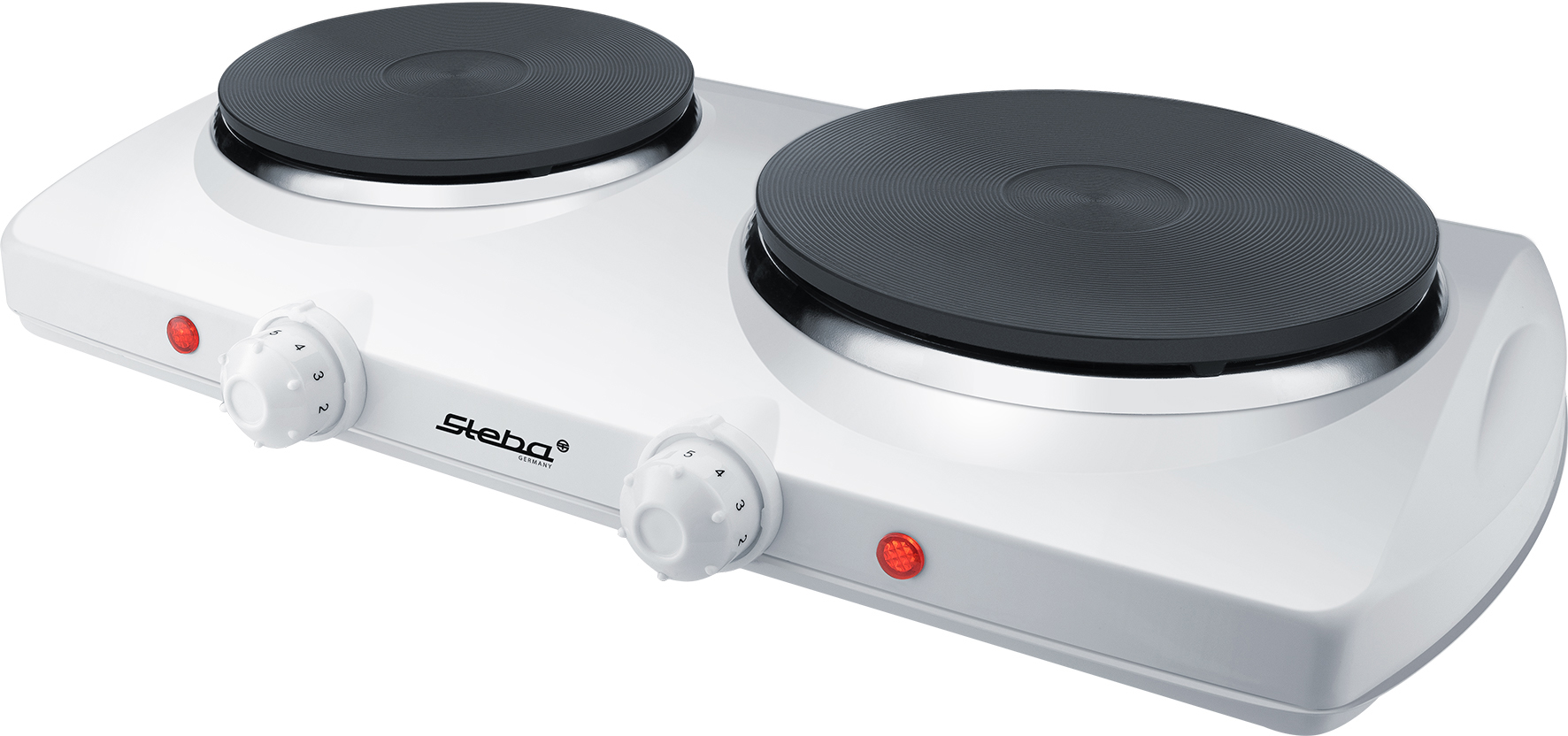 Steba Dobbelt kogeplade STKF150, Ø16/19 cm zoner, 2300W, hvid Steba Dobbelt kogeplade STKF150, Ø16/19 cm zoner, 2300W, hvid